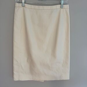 J. Crew Ivory No.2 Cotton Pencil Skirt, size 4